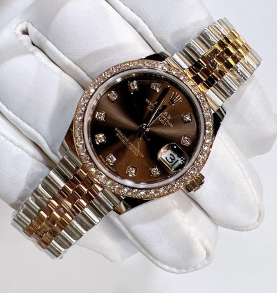 Rolex Datejust 31 2025 New Datejust 31 Everose Gold Chocolate Diamond Jubilee
