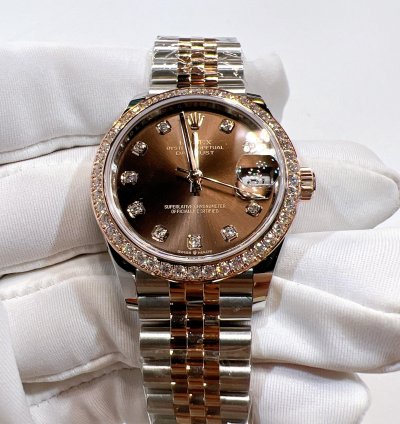 Rolex Datejust 31 2025 New Datejust 31 Everose Gold Chocolate Diamond Jubilee