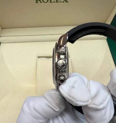 Rolex Daytona 2025 New Daytona White Gold Black Diamond Oysterflex
