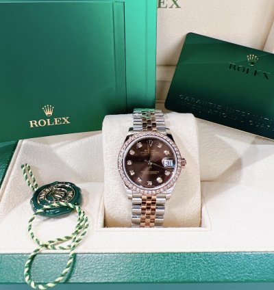 Rolex Datejust 31 2025 New Datejust 31 Everose Gold Chocolate Diamond Jubilee