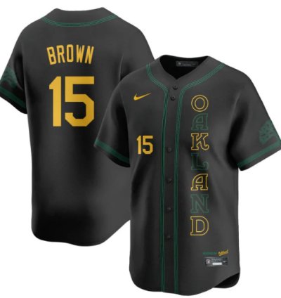Seth Brown Jersey 15 Oakland Athletics City Connect Concept Stitched Black