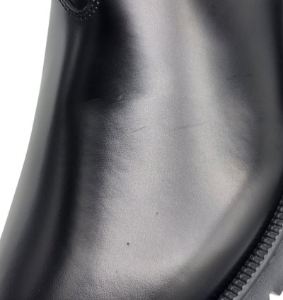 Combat Chelsea Boots - Polished Calfskin - Black - 45 12us