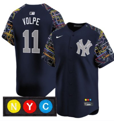 Anthony Volpe Jersey 11 New York Yankees Subway Style Vapor Premier Limited Stitched