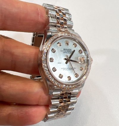 Rolex Datejust 31 2025 New Datejust 31 Everose Gold Mother Of Pearl Diamond Jubilee