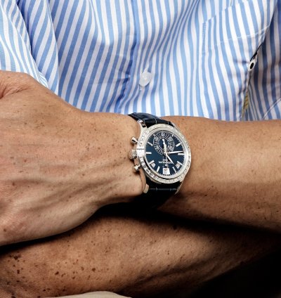 Patek Philippe Annual Calendar Chronograph Complications 5961p-001 Annual Calendar Platinum Baguette Blue Dial 2023