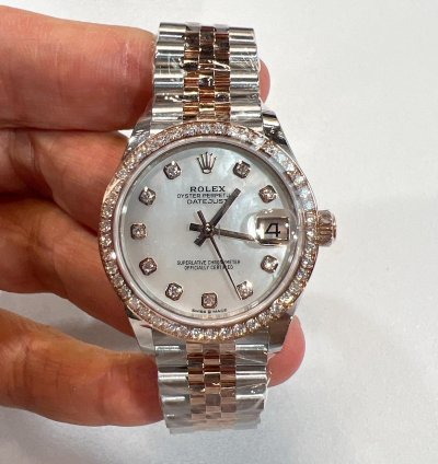 Rolex Datejust 31 2025 New Datejust 31 Everose Gold Mother Of Pearl Diamond Jubilee