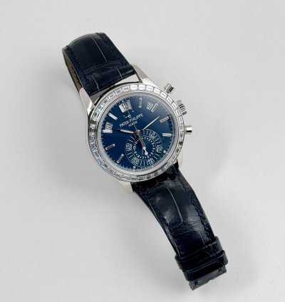 Patek Philippe Annual Calendar Chronograph Complications 5961p-001 Annual Calendar Platinum Baguette Blue Dial 2023