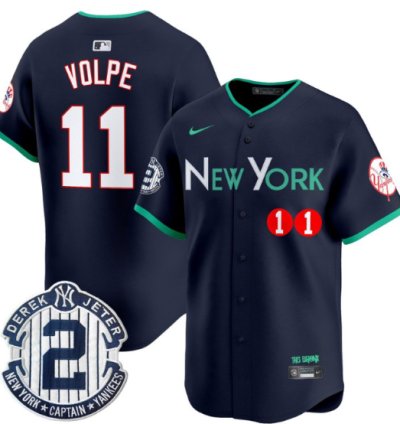 Anthony Volpe Jersey 11 New York Yankees City Connect Vapor Premier Limited Stitched Navy