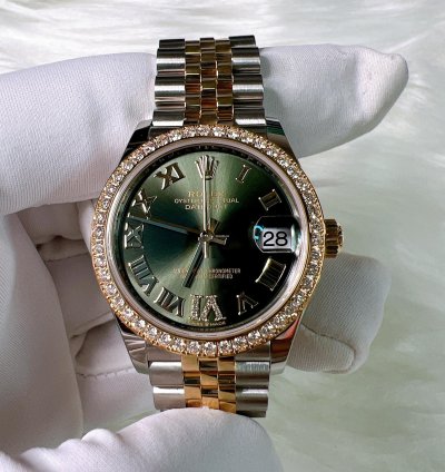 Rolex Datejust 31 2025 New Datejust 31 Green Roman Vi Diamond Jubilee