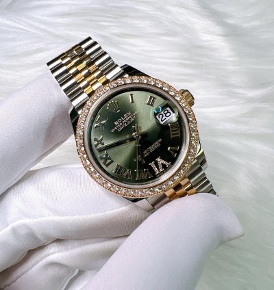 Rolex Datejust 31 2025 New Datejust 31 Green Roman Vi Diamond Jubilee