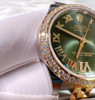 Rolex Datejust 31 2025 New Datejust 31 Green Roman Vi Diamond Jubilee