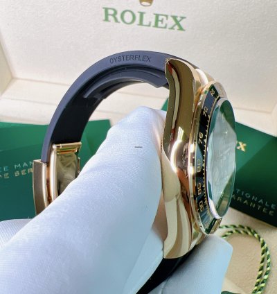 Rolex Daytona 2025 New Daytona Yellow Gold Black Diamond Oysterflex