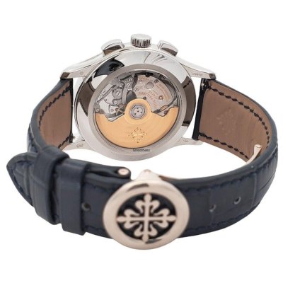 Patek Philippe Annual Calendar Chronograph Complications Annual Calendar Blue Baguette 5905p 001 Box Papers