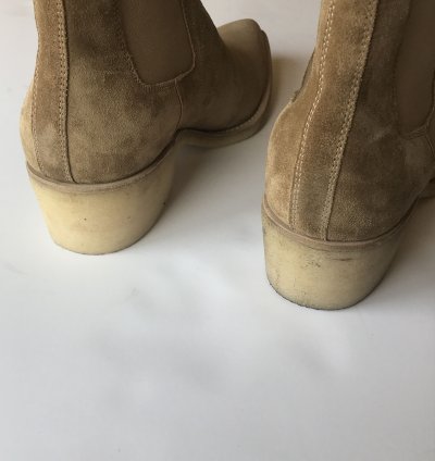 Crepe Suede Point-toe Chelsea Boots
