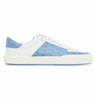 Dagger Monogram Low Sneaker In Cobalt White