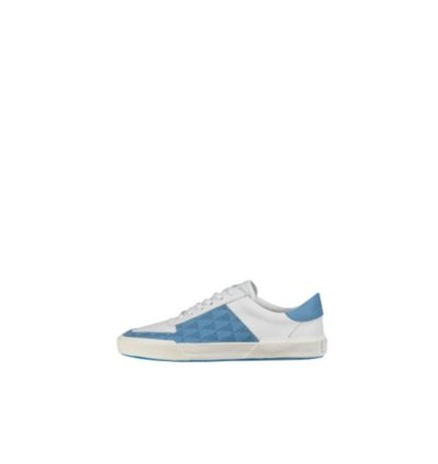 Dagger Monogram Low Sneaker In Cobalt White