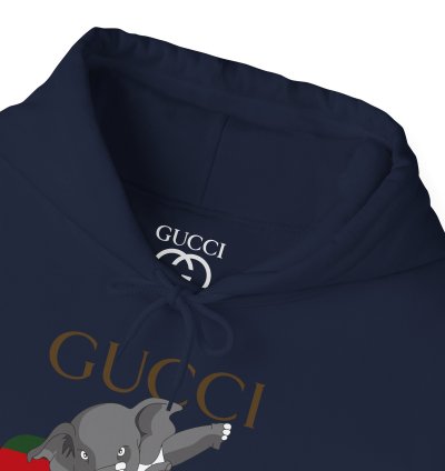 Gucci Elephant Navy Hoodie - Size Usa