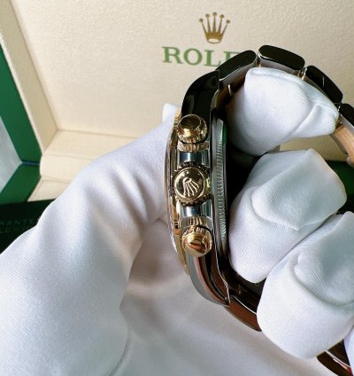 Rolex Daytona 2025 New Daytona Yellow Gold Two Tone Black Diamond Dial