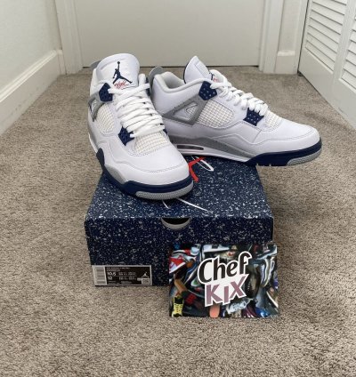 Nike Air Jordan 4 Retro Midnight Navy Size 10 5 New