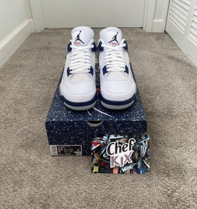 Nike Air Jordan 4 Retro Midnight Navy Size 10 5 New
