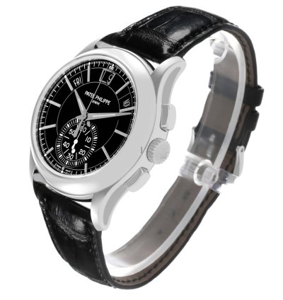 Patek Philippe Annual Calendar Chronograph Complications Annual Calendar Platinum Mens Watch 5905 Box Papers