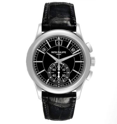 Patek Philippe Annual Calendar Chronograph Complications Annual Calendar Platinum Mens Watch 5905 Box Papers