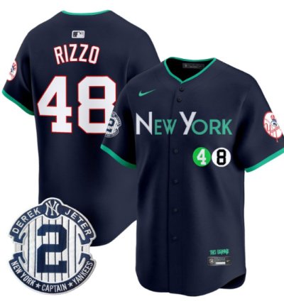 Anthony Rizzo Jersey 48 New York Yankees City Connect Vapor Premier Limited Stitched Navy
