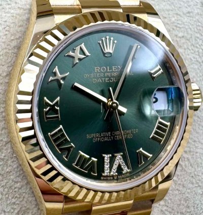 Rolex Datejust 31 278278 31mm Yellow Gold Olive Diamond Vi Dial 2024