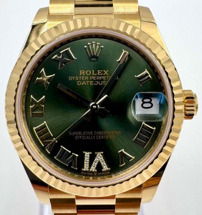 Rolex Datejust 31 278278 31mm Yellow Gold Olive Diamond Vi Dial 2024