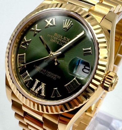 Rolex Datejust 31 278278 31mm Yellow Gold Olive Diamond Vi Dial 2024