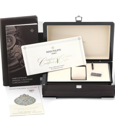 Patek Philippe Annual Calendar Chronograph Complications Annual Calendar Steel Mens Watch 5905 Box Papers