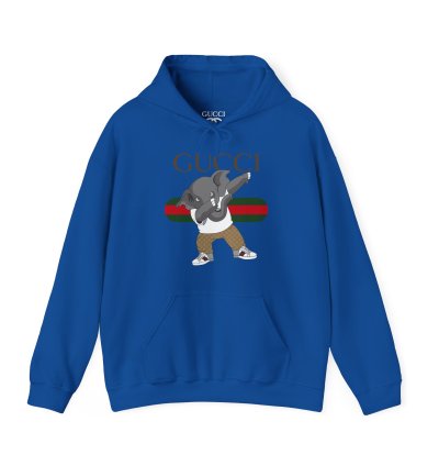Gucci Elephant Blue Hoodie - Size Usa