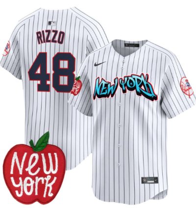 Anthony Rizzo Jersey 48 New York Yankees Apple Patch Vapor Premier Limited Stitched Pinstripe