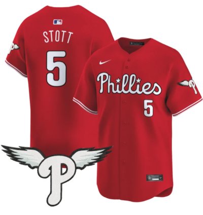 Bryson Stott Jersey 5 Philadelphia Phillies 2025 Vapor Premier Limited Stitched Red