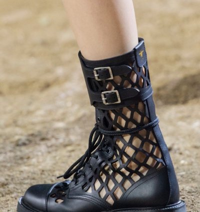 Dior -trap Leather Lace-up Boots