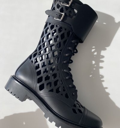 Dior -trap Leather Lace-up Boots