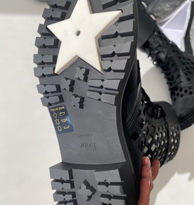 Dior -trap Leather Lace-up Boots