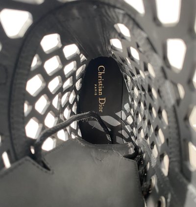 Dior -trap Leather Lace-up Boots