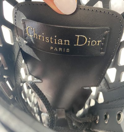 Dior -trap Leather Lace-up Boots