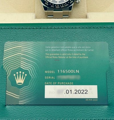Rolex Daytona 116500ln Automatic 2022 Steel Like New Unworn