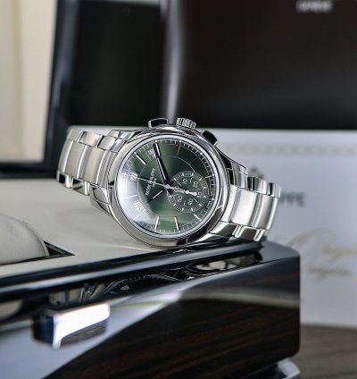 Patek Philippe Annual Calendar Chronograph Flyback Chronograph Annual Calendar Ref 5905 1a Olive Green Dial Full Set 2024