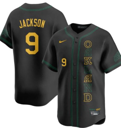 Reggie Jackson Jersey 9 Oakland Athletics City Connect Concept Stitched Black