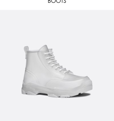 Dior And Danielarsham Translucentwhite Hightop Rubber Boots