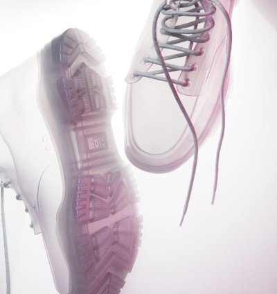 Dior And Danielarsham Translucentwhite Hightop Rubber Boots