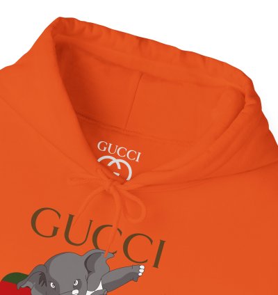 Gucci Elephant Orange Hoodie - Size Usa