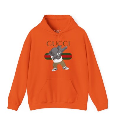 Gucci Elephant Orange Hoodie - Size Usa