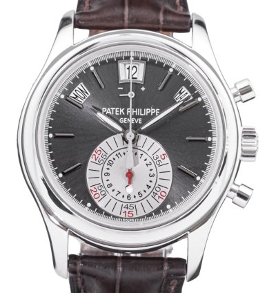 Patek Philippe Annual Calendar Chronograph Flyback Complication Grey Dial Platinum 5960p