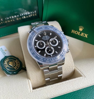 Rolex Daytona 116500ln Discontinued New 2023 Ceramic Bezel Black Dial Steel Oyster Bracelet
