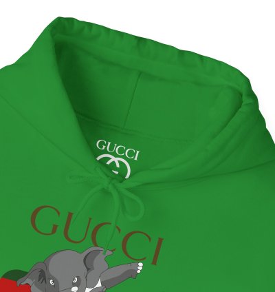 Gucci Elephant Green Hoodie - Size Usa