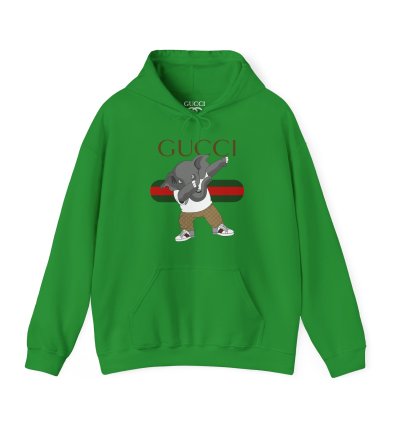 Gucci Elephant Green Hoodie - Size Usa